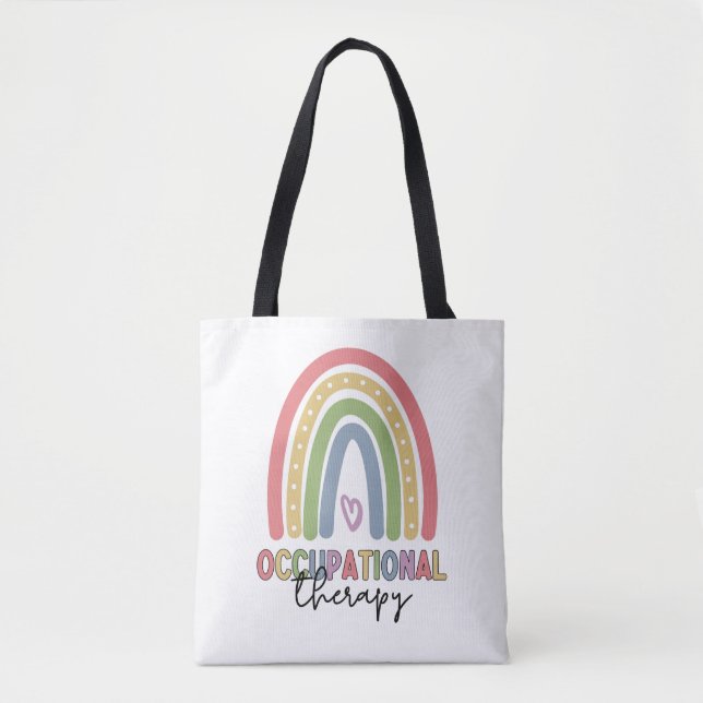 Bolso De Tela Terapia ocupacional al arcoiris terapista (Anverso)
