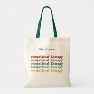 Bolso De Tela Terapia ocupacional retro a estudiante escolar