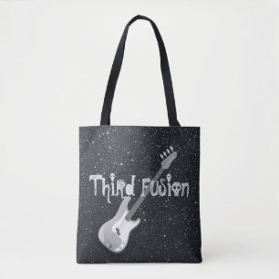 Bolso De Tela Tercer negro de la guitarra baja de la fusión