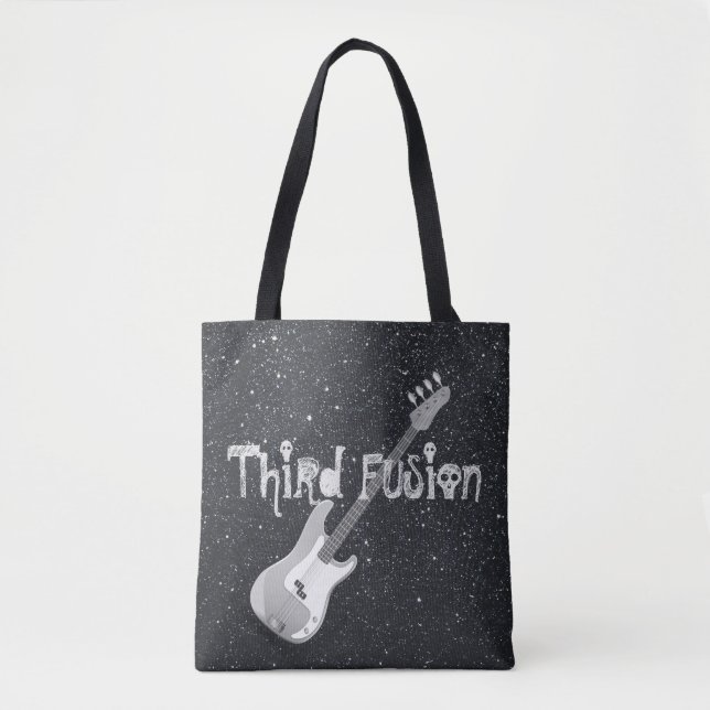 Bolso De Tela Tercer negro de la guitarra baja de la fusión (Anverso)