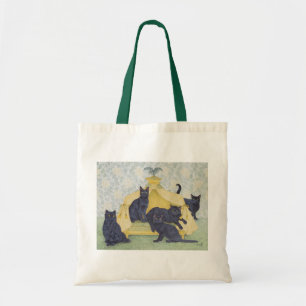 Bolso De Tela Terciopelo negro