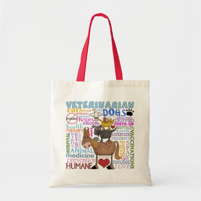 Bolso De Tela Términos de la veterinaria del subterráneo Art Vet (Frente)