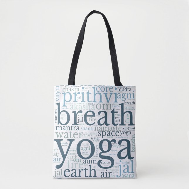 Bolso De Tela Términos de yoga Subway Art Tote Bag (Anverso)