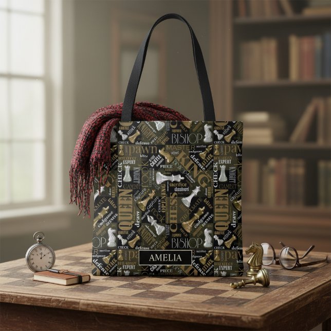 Bolso De Tela Términos y piezas de ajedrez Silver y Gold ID784 (Subido por el creador)