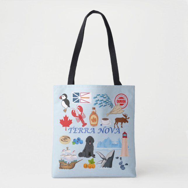 Bolso De Tela Terra Nova Newfoundland (Anverso)