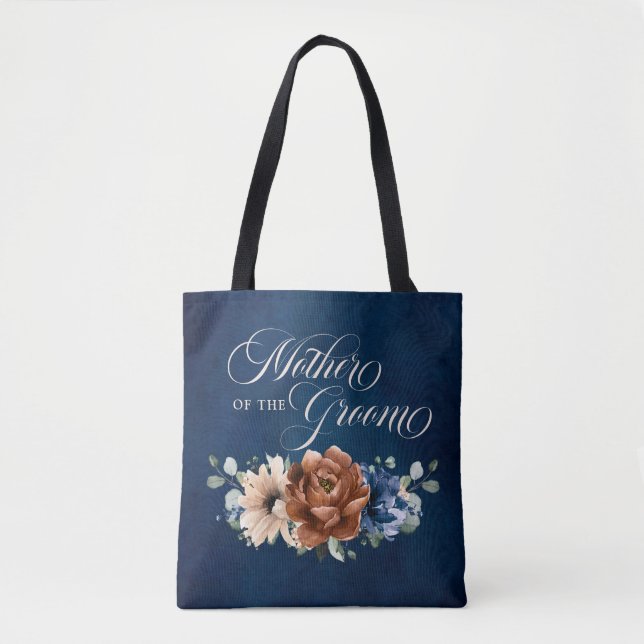 Bolso De Tela Terracotta Marina Greenery Madre del Groom (Anverso)
