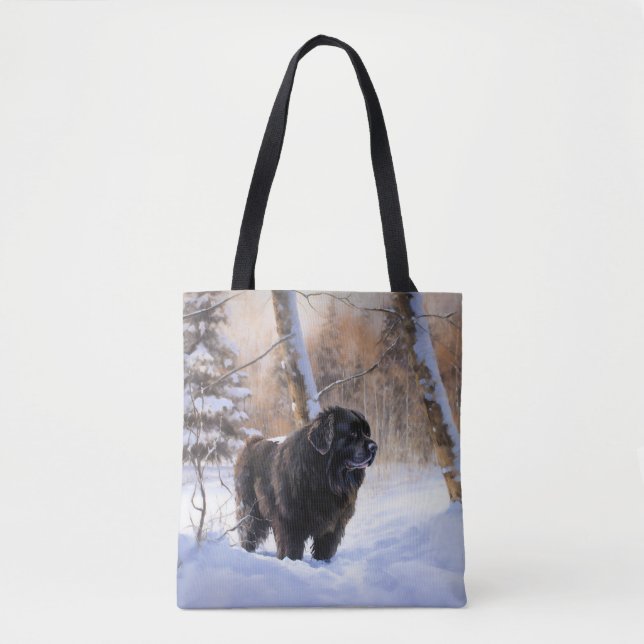 Bolso De Tela Terranova deja que nieve Navidades (Anverso)