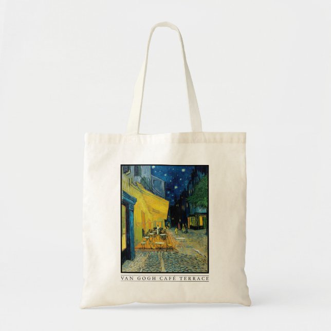 Bolso De Tela Terraza de Café en la noche (Frente)