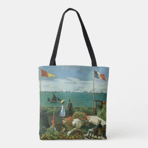 Bolso De Tela Terraza junto al mar por Claude Monet