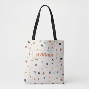 Bolso De Tela Terrazzo Tile Confetti Estilo moderno Personalizad