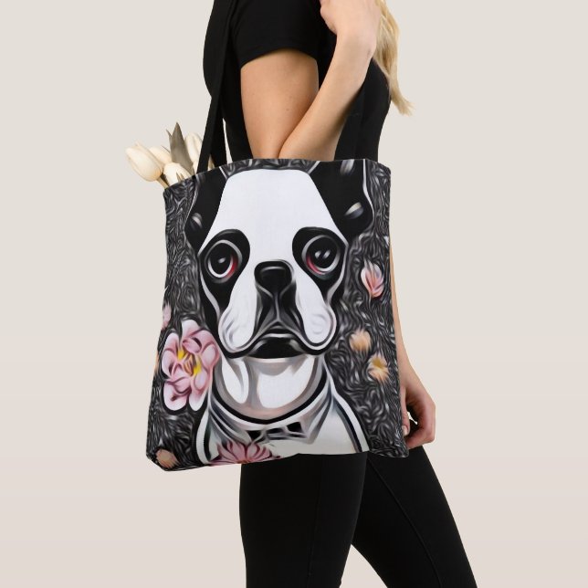 Bolso De Tela Terrible blanco de Boston (Detalle)