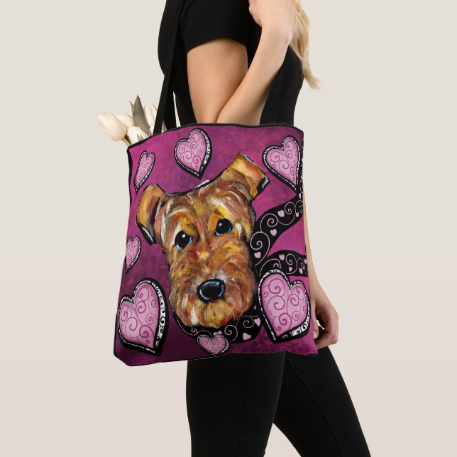 BOLSO DE TELA TERRIER AIREDALE      (Detalle)