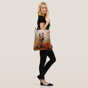 Bolso De Tela Terrier Australiano en otoño inspira caída de hoja