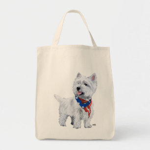 Bolso De Tela Terrier Blanco de las Tierras Altas del Oeste Patr