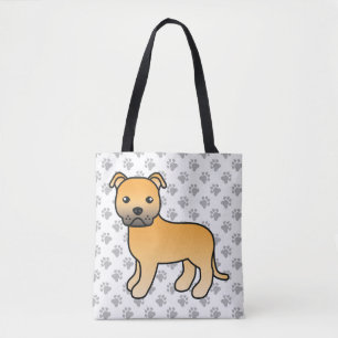 Bolso De Tela Terrier Bull Staffordshire cervato Perro de dibujo