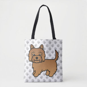 Bolso De Tela Terrier Cairn Rojo Perro de Dibujos Animados Lindo
