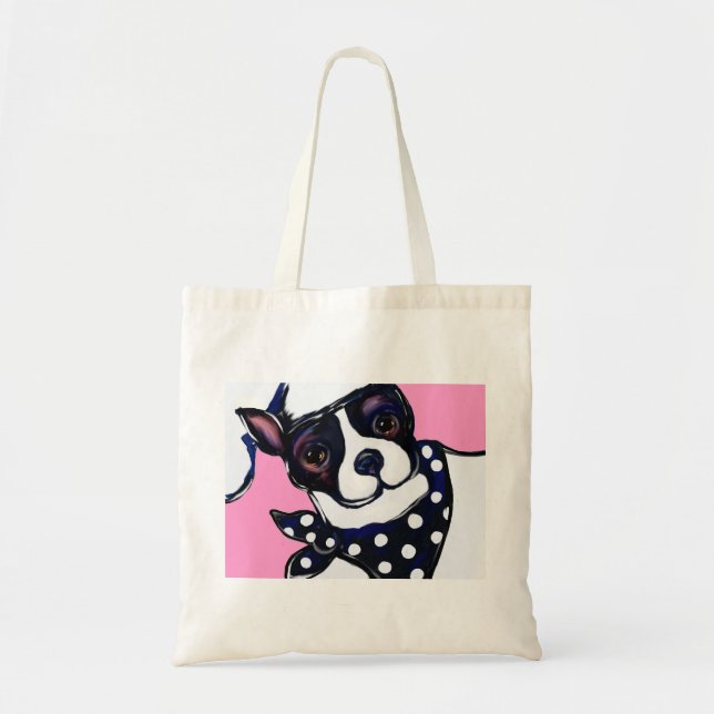 BOLSO DE TELA TERRIER DE BOSTON (Frente)
