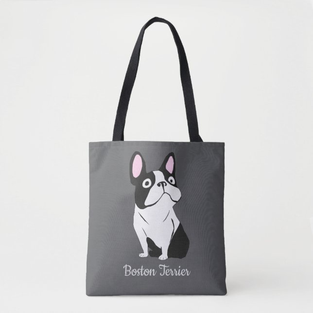 Bolso De Tela Terrier de Boston (Anverso)