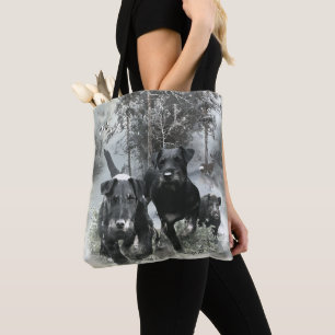Bolso De Tela Terrier de caza alemán, El Jagdterrier , Arte