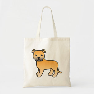Bolso De Tela Terrier de Staffordshire cervato lindo perro de di