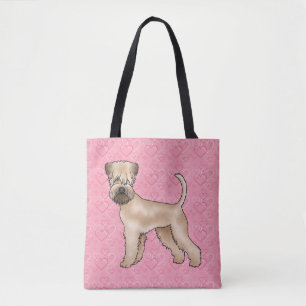 Bolso De Tela Terrier de trigo de capa suave patrón de corazón d