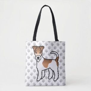 Bolso De Tela Terrier de zorro de alambre blanco y bronceado, pe