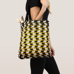 Bolso De Tela Terrier escocés negro/oro celta, perro de las Tier