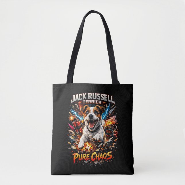 Bolso De Tela Terrier Jack Russell (Anverso)