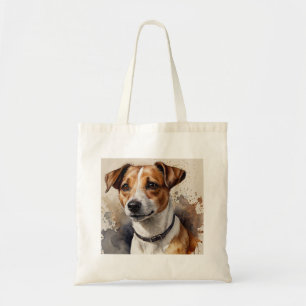 Bolso De Tela Terrier Jack Russell trendy acuarela 
