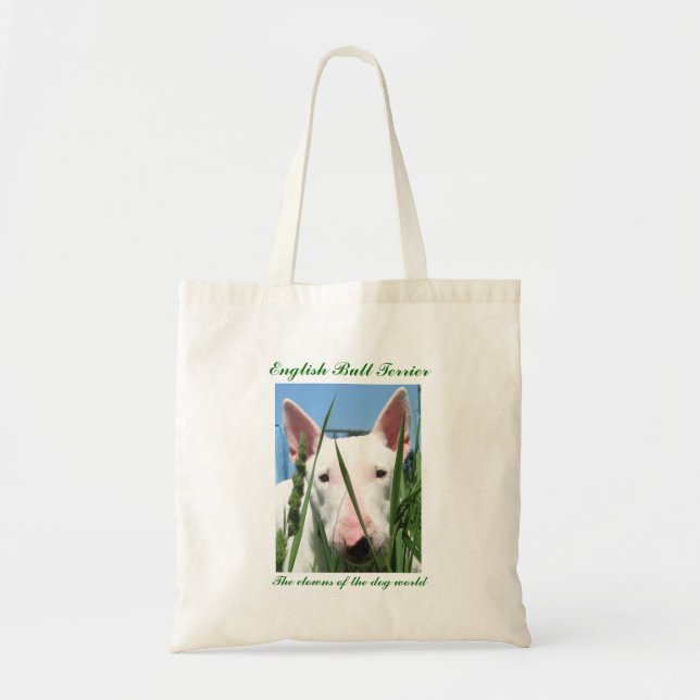 Bolso De Tela Terrier-Payasos lindos de Bull del inglés del (Frente)