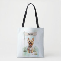 Terrier Sedoso Aquarela Perro Personalizado