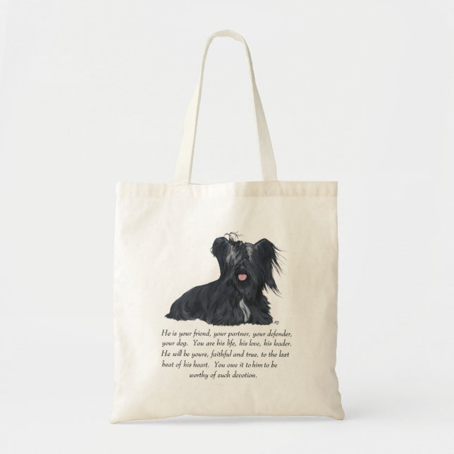 Bolso De Tela Terrier Skye MACHO Recuerdo (Frente)