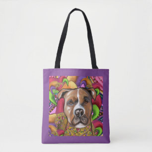 BOLSO DE TELA TERRIER STAFFORDSHIRE AMERICANO