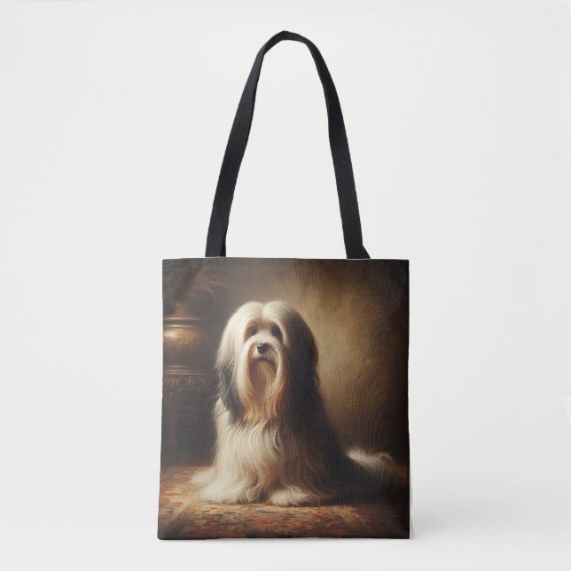 Bolso De Tela Terrier Tibetano (Anverso)