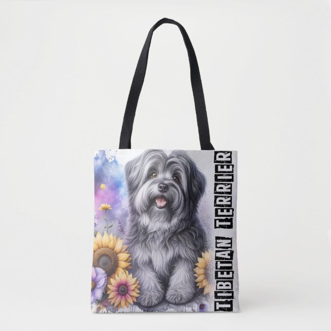 Bolso De Tela Terrier tibetano (Anverso)