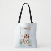 Terrier Tibetano Acuarela Perro Personalizado