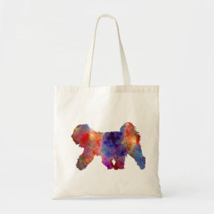Bolso De Tela Terrier tibetano en acuarela