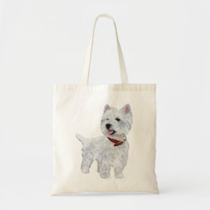 Bolso De Tela Terrier West Highland Blanco