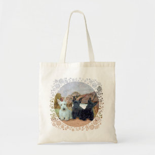 Bolso De Tela Terriers Escoceses negros y trigueños