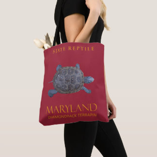 Bolso De Tela Territorio de Maryland Reptil La Tortuga de Agua D