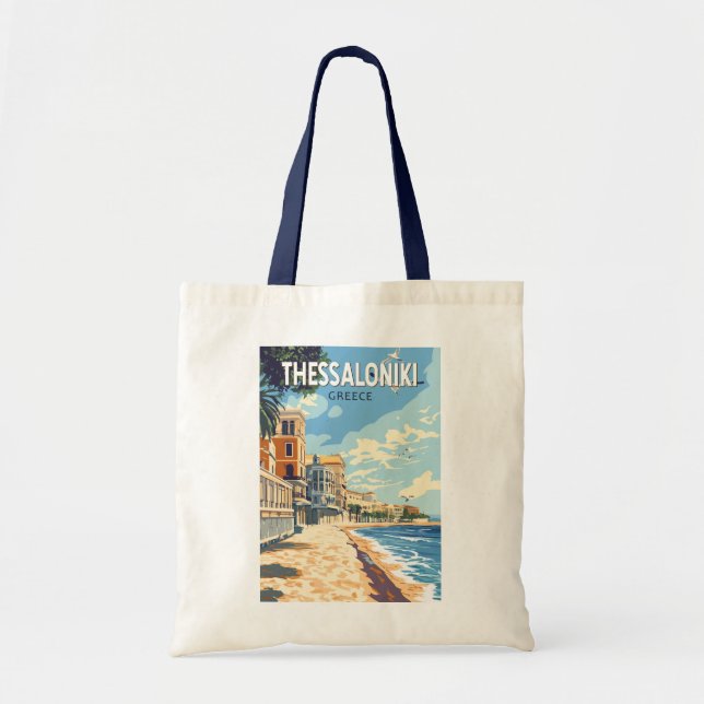 Bolso De Tela Tesalónica Grecia Viaje al arte (Frente)