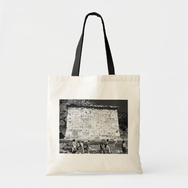 Bolso De Tela Tesoro de Grecia Delphi Athenian 1970 (Frente)