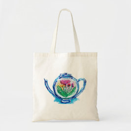 Bolso De Tela Tetera de flores