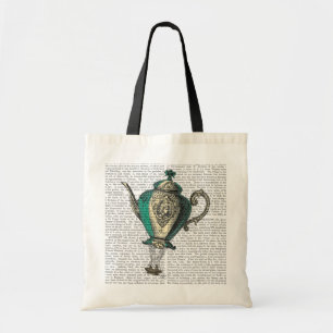 Bolso De Tela Tetera Voladora 1 Verde y Amarilla
