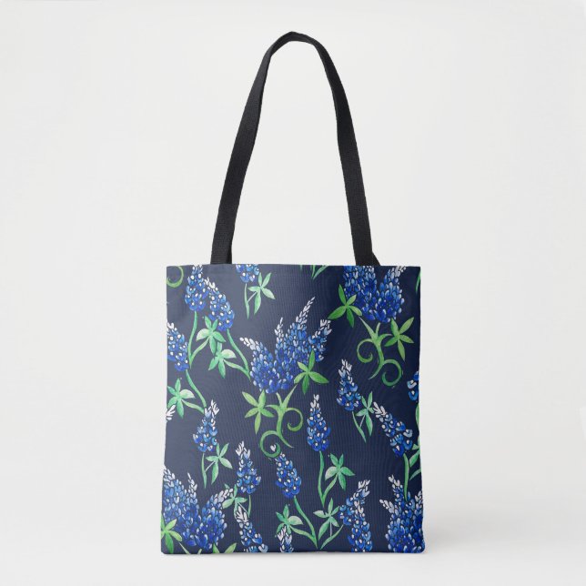 Bolso De Tela Texas Bluebonnets Textiles State Flower Bluebonnet (Anverso)