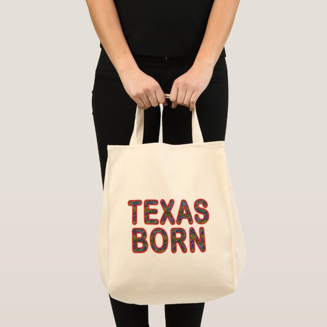 Bolso De Tela Texas Born Bluebonnet (Anverso (producto))