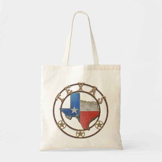 Bolso De Tela Texas Map Barn Art (Frente)
