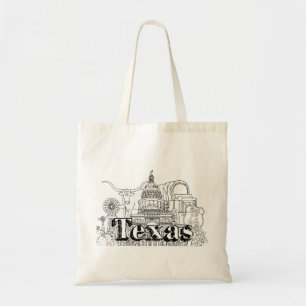 Bolso De Tela Texas Vacation Art Drawing Art Viajando