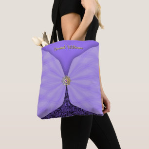 Bolso De Tela Textil Ilusión Joya Morada Personalizada