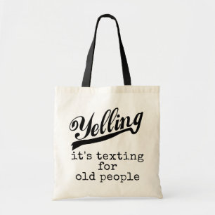 Bolso De Tela Texting para las personas mayores